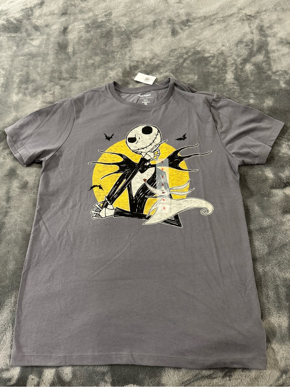 Gray Jack Skellington Graphic Tee - Old Navy - NEW with tags